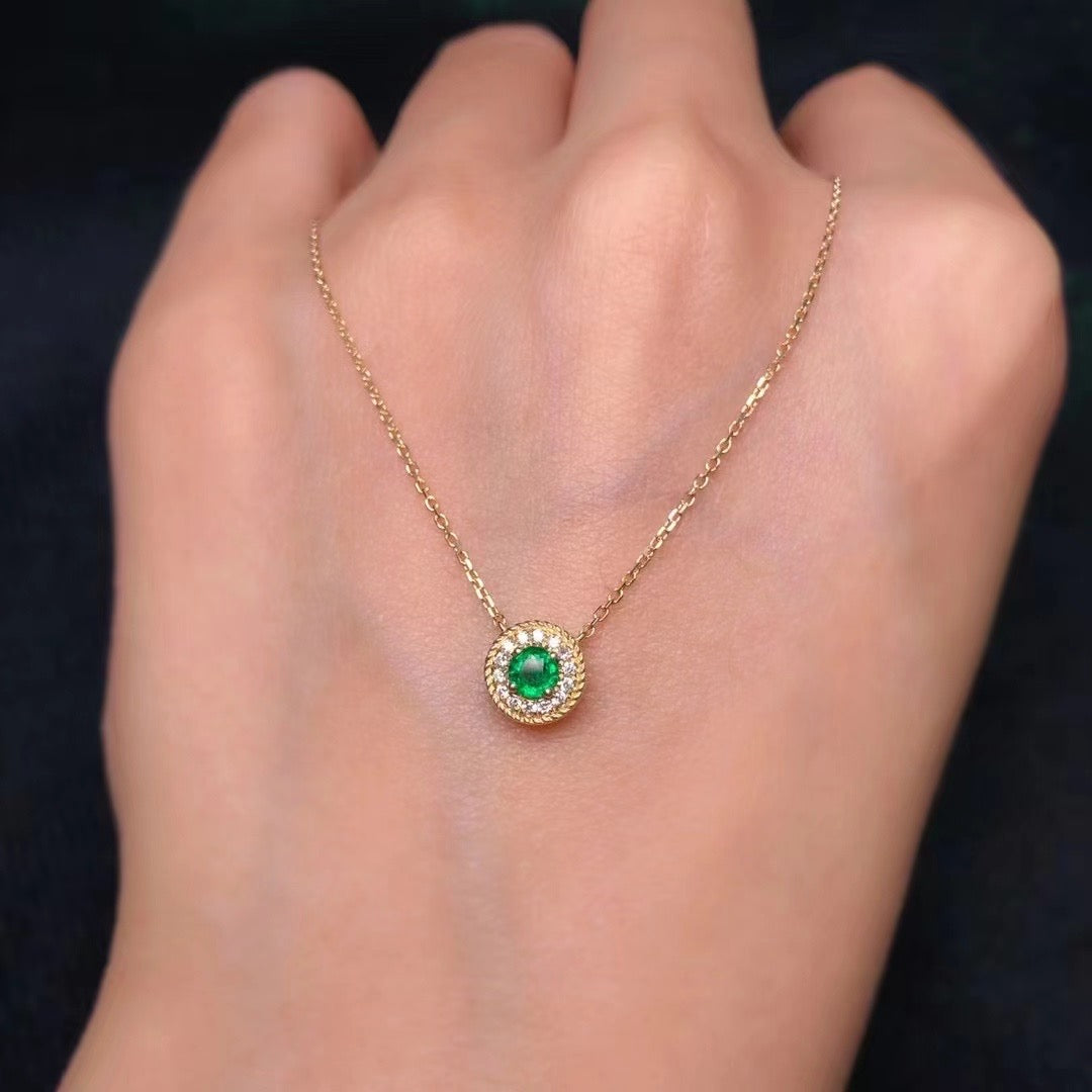 18k Diamond & Sapphire / Ruby Necklace