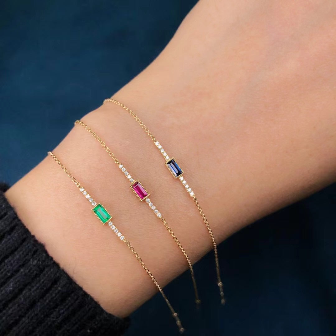 18k Diamond & Gemstone Bracelets