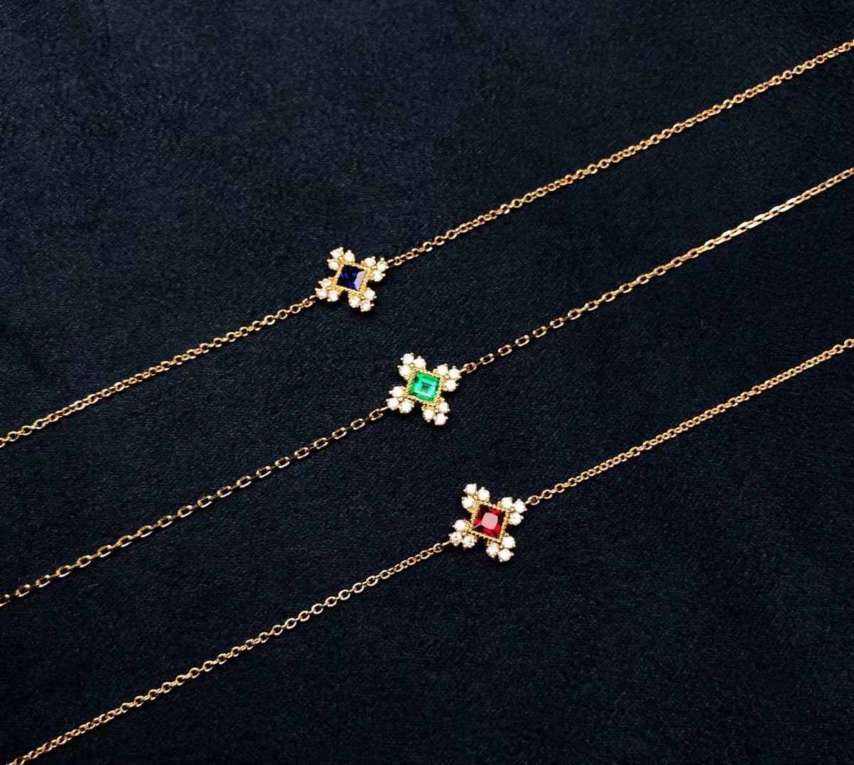 18k Diamond & Sapphire / Ruby Bracelet