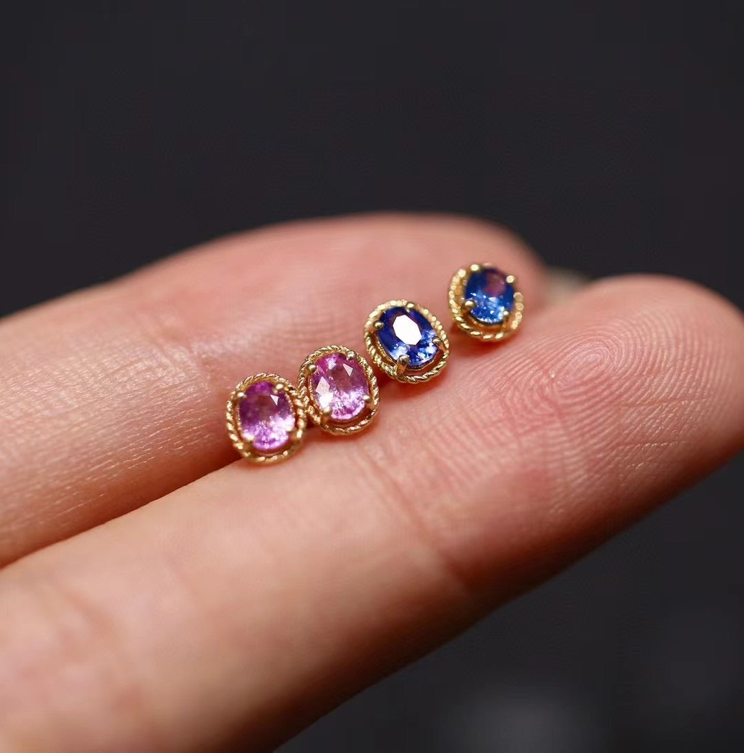 18k Gold Spinel Earrings