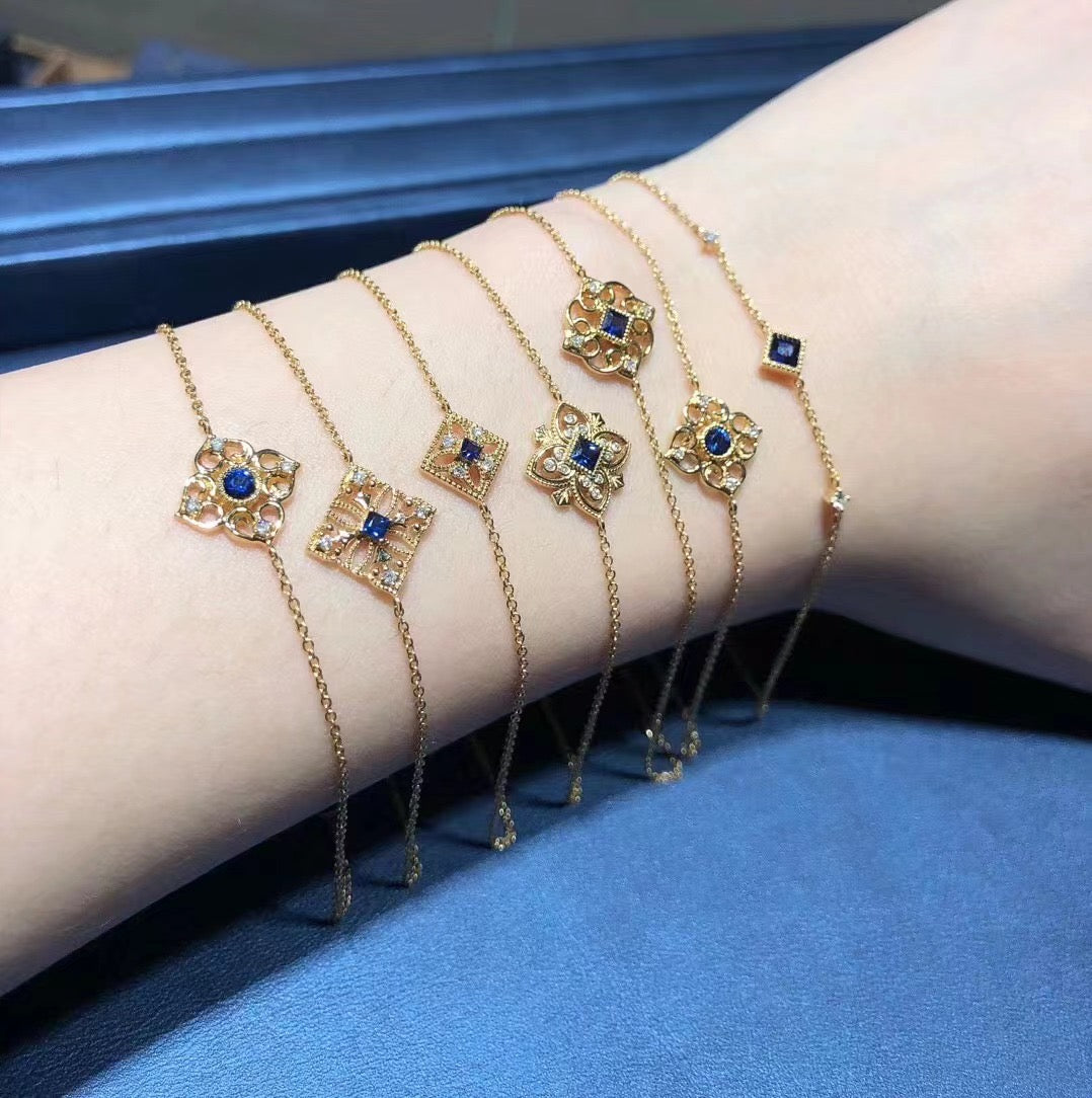 18k Diamond & Sapphire Bracelets