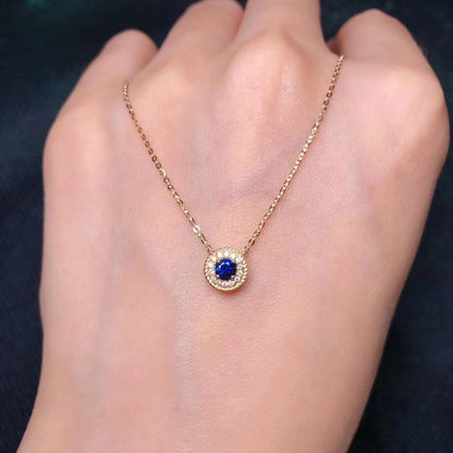 18k Diamond & Sapphire / Ruby Necklace