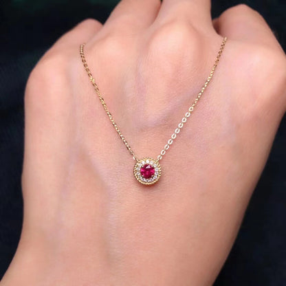 18k Diamond & Sapphire / Ruby Necklace